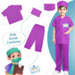 Riorand Doctor Costume For Kids,Toddler Nurse Scrubs Career Day Costume Halloween Dress Up Cosplay For Boys Girls 3-11 Years (Pu