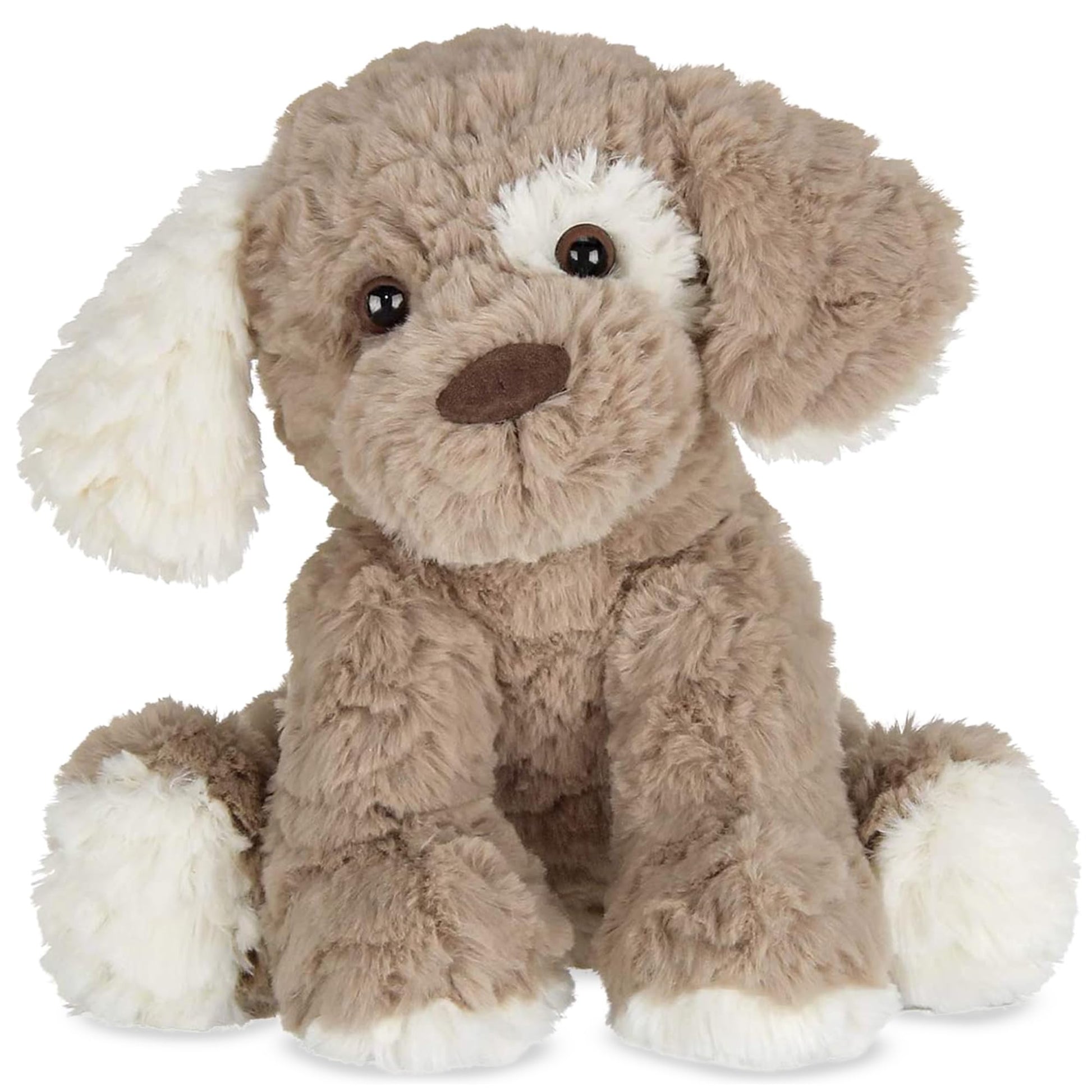 Bearington Beige And Brown Dog 11 Inch Stuffed Dog - Puppy Stuffed Animal - Plush Dog