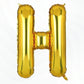 Flyloons Gold H Letter Foil Balloon Alphabets Balloons Perfect for Birthday Decoration Items, Anniversary, Bachelorette, Wedding