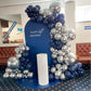 Blue And Silver Balloons Arch Garland Kit, 134Pcs Navy Blue And Silver Balloons With Different Size For Birthday Party Baby Show