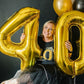 40 Balloon Number, Gold Number 40Th Birthday Balloons 40 Inch, 40 Years Old Gold Birthday Decorations For Men Women, 40Th Annive