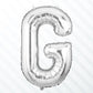 Flyloons Silver G Alphabets Letter Foil Balloons Perfect for Birthday Decoration Items, Anniversary, Bachelorette, Wedding, Fare