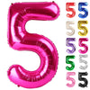Hot Pink Number 5 Balloon 40 Inch, 5 Balloon Number, 5Th Birthday Decorations, Hot Pink Party Supplies For Boys Girls