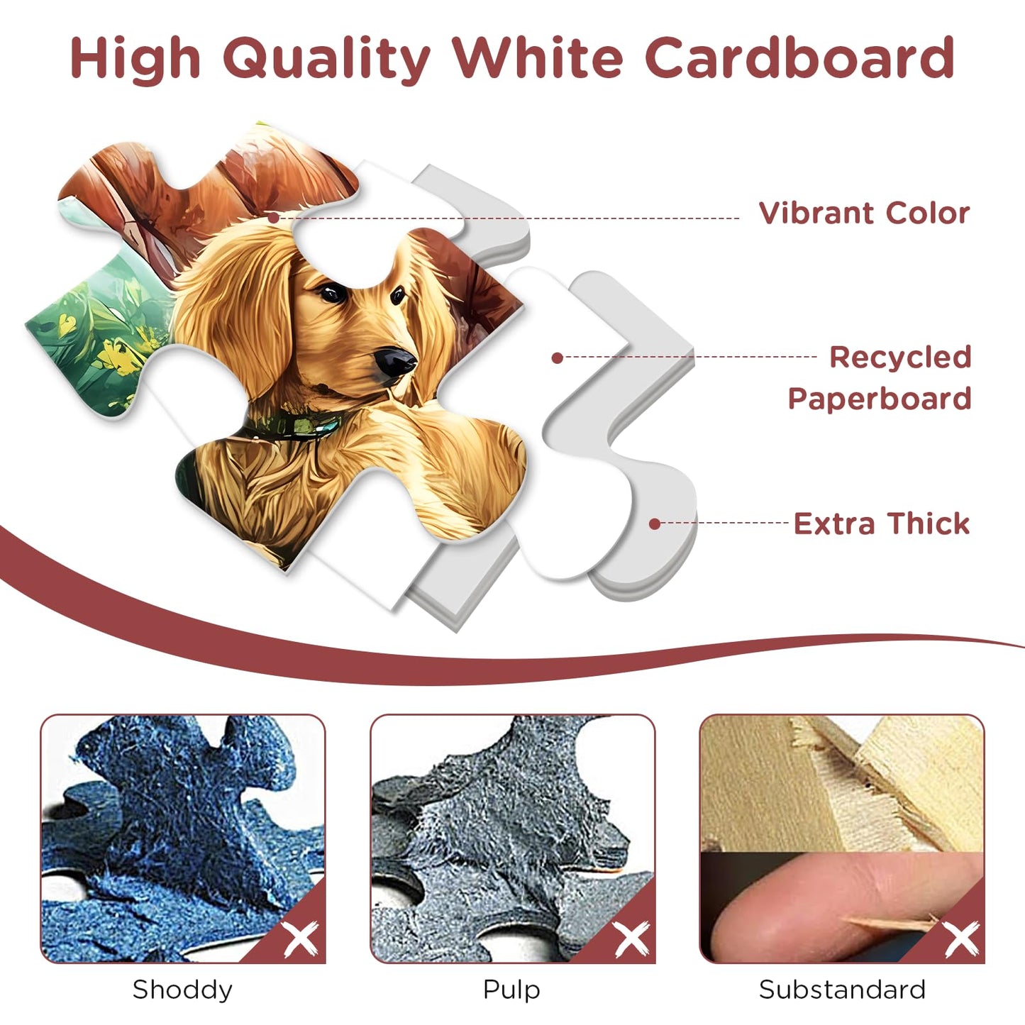 300 Pieces Jigsaw Puzzles for mature-themeds  Golden Retriever Jigsaw Puzzles for Kids mature-themeds Seniors  mature-themed Puzzles 300 Pieces  Challenging Puzzle Great Gift for Family Friends