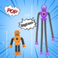 Easter Basket Stuffer Gift, Pop Tubes Robot Fidget Toys For Kids, 2Pack Fidget Pop Telescopic Suction Cup Toy For Stress And Anx