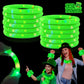 Kannove 12 Pcs Green Glow Sticks Party Favors For Kids,Led Light Up Pop Tubes For Toddlers,Neon Necklaces Bracelets Accessories,