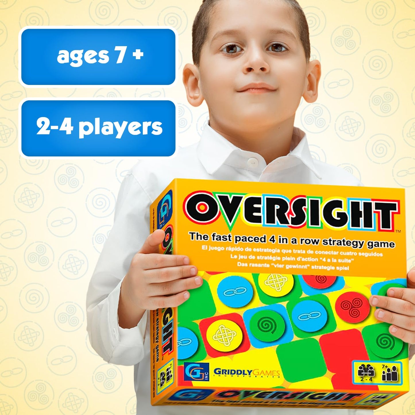 Oversight: Fast Paced 4 In A Row Family Board Games, Kid Board Games, Strategy Board Games, Ages 8-12, Stem Learning, Educational Fun By Griddly Games Store