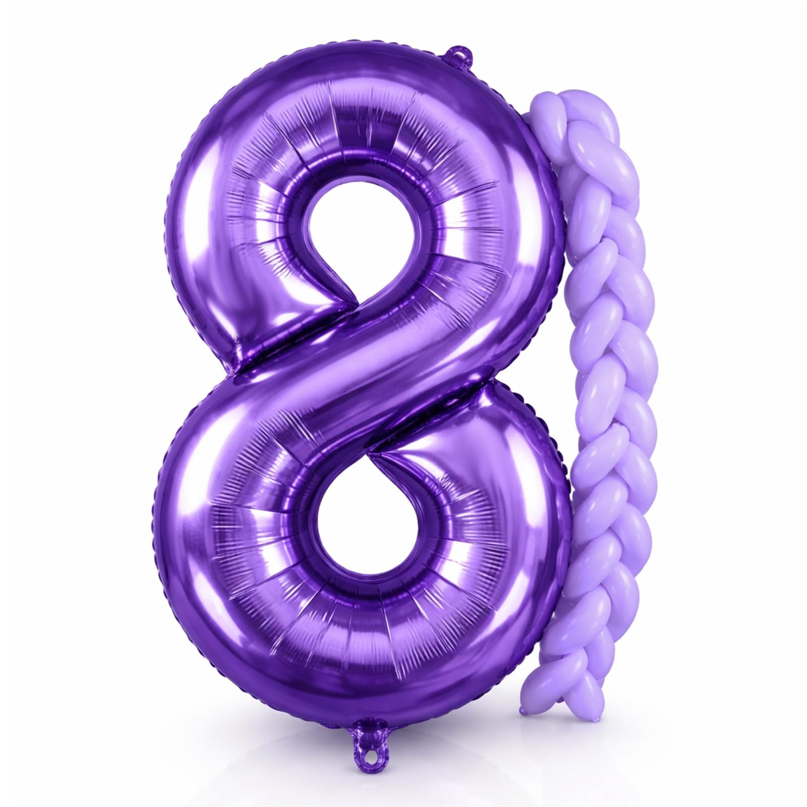 Charnoel Kpop Number 8 Balloons 40 Inch Purple Foil Birthday Balloons Kpop Themed Party Decorations for Cartoon Birthday Party B