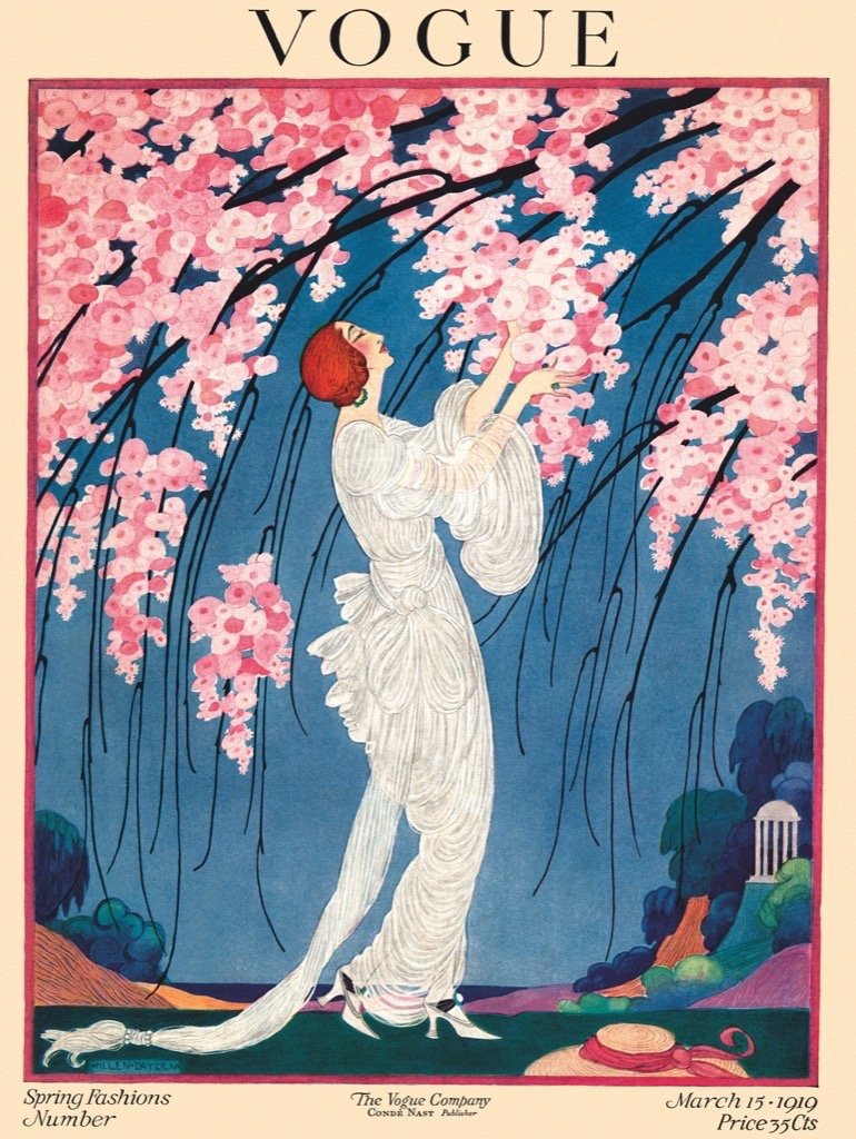 New York Puzzle Company - Vogue Magazine Cherry Blossoms - 1000 Piece Jigsaw Puzzle For Family Game Nights By Helen Dryden