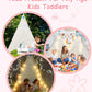Heypappy 6 Pack Teepee Tent For Kids With Inflatable Airbed, Light, Toddler Tent Children Room Tent, Slumber Party Sleepover Ten