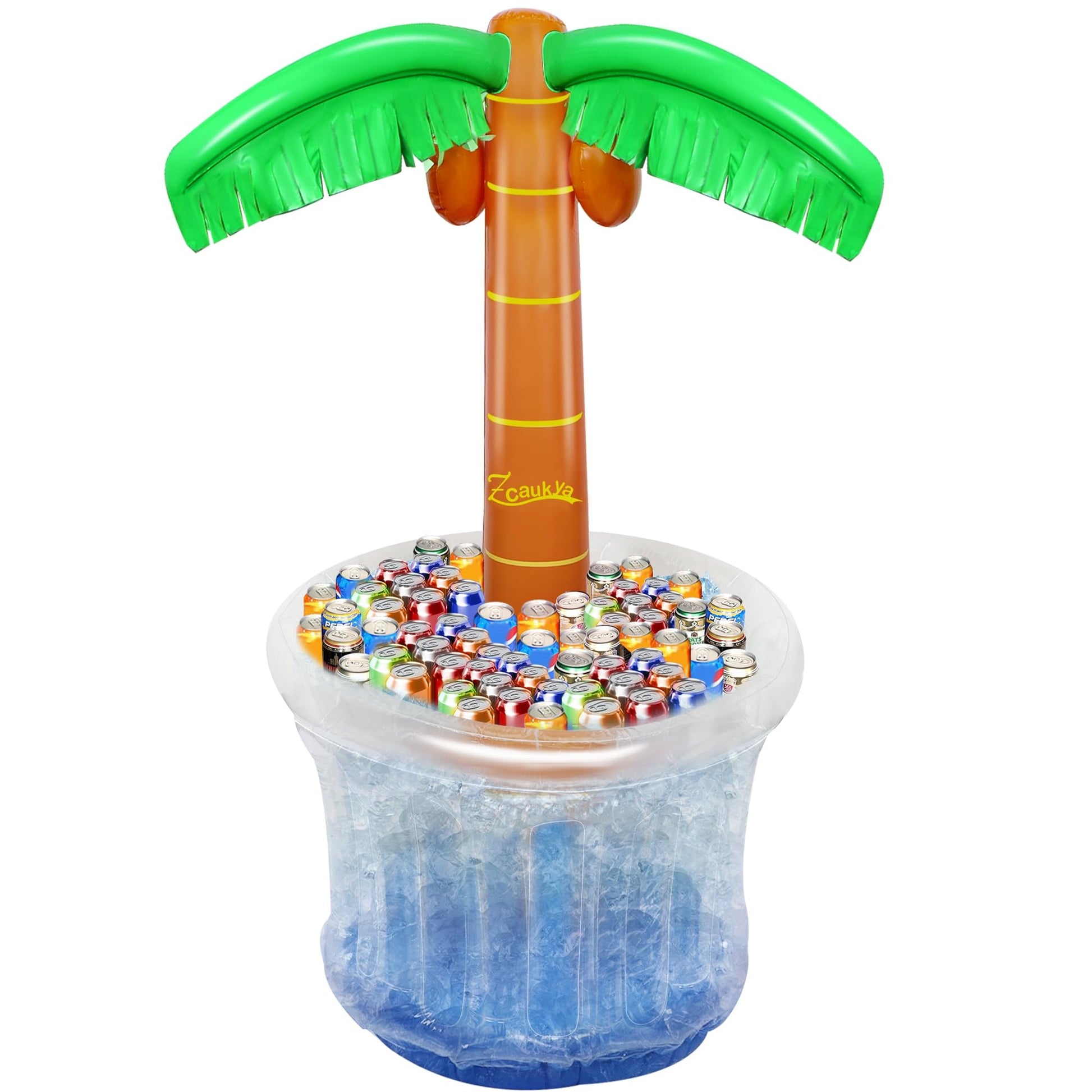 Zcaukya Inflatable Palm Tree Cooler, 60' Blow Up Palm Tree Cooler For Tropical Party Decorations, Hawaiian Party Supplies Pool Party Decorations