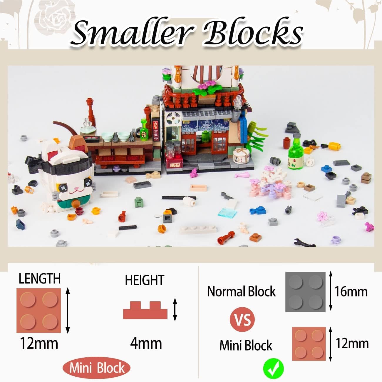 Oundarm Foldable Japanese Street View Mini Blocks Kit- Izakaya Shop, Japanese Mini Brand Store Toy, Gift For Adults, Boys, Girls