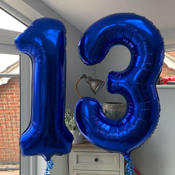 40 Inch Navy Blue 13 Number Balloons Giant Jumbo Huge 13 Or 31 Foil Mylar Helium Number Digital Balloons Dark Blue Birthday Myla