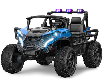 Arbeli 24V 2 Seater Ride On Car Truck, 4X200W, Eva Tires, 4Wd/2Wd, Remote Control, Rainbow Lights, Shock Absorbers, Bluetooth, R