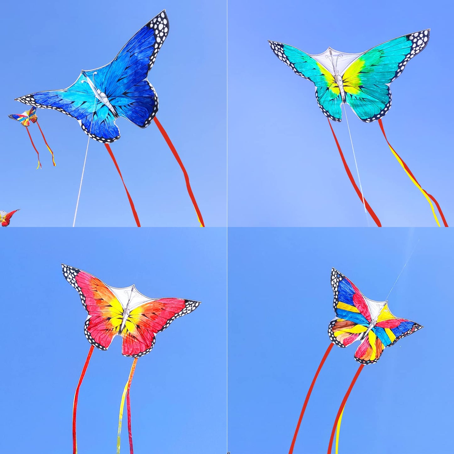 Diy Butterfly Kids&Adults Kite,Kites For Kids Ages 4-8,Paintable Kite,With 300Ftstring And Marker(12-Count) By Simxkai