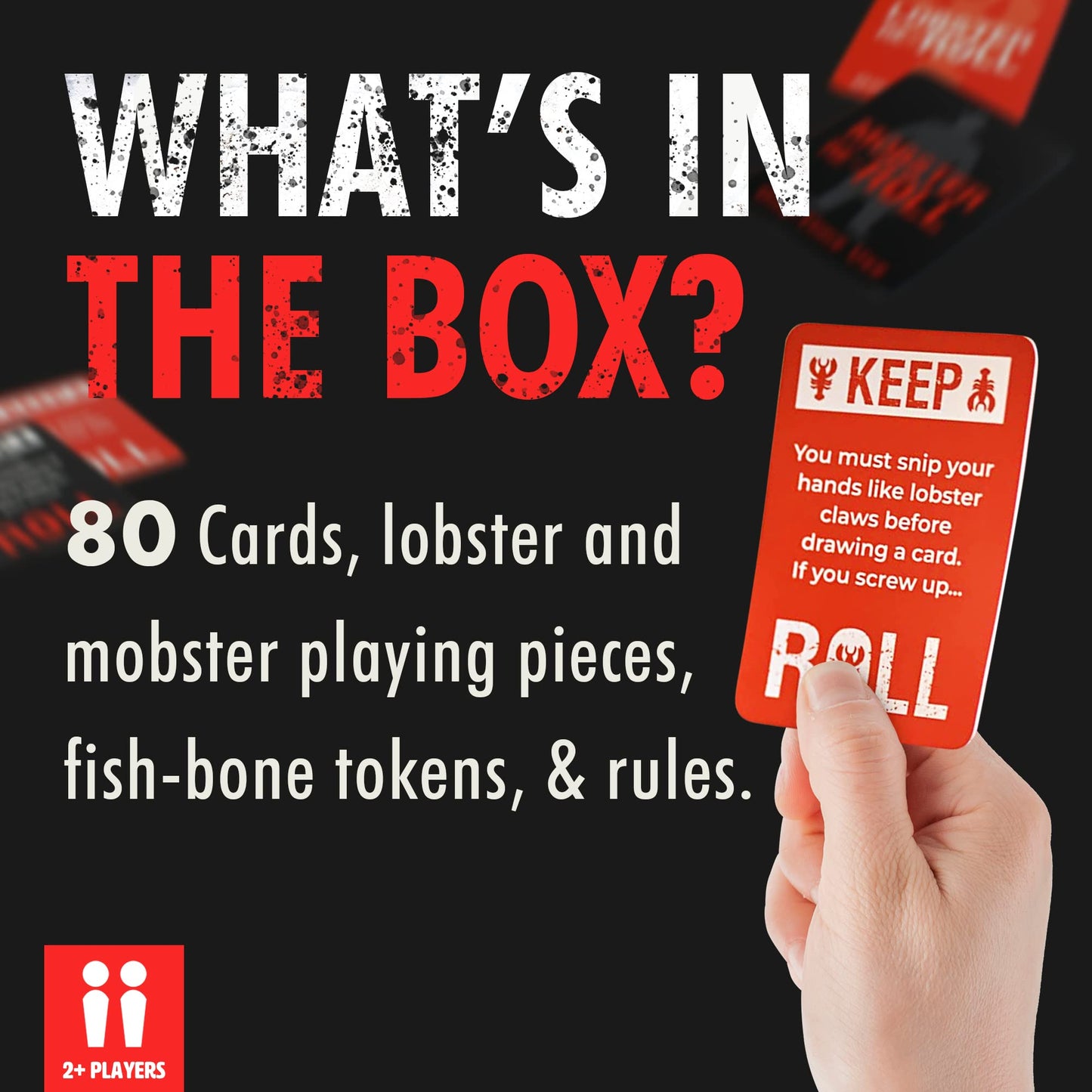 Ginger Fox - Lobster Mobster Card Game  Hilarious Family Card Games with Fun Challenges  Fast-Paced Family Games for Kids and mature-themeds  Party & Travel Game  Ages 8+  80 Cards