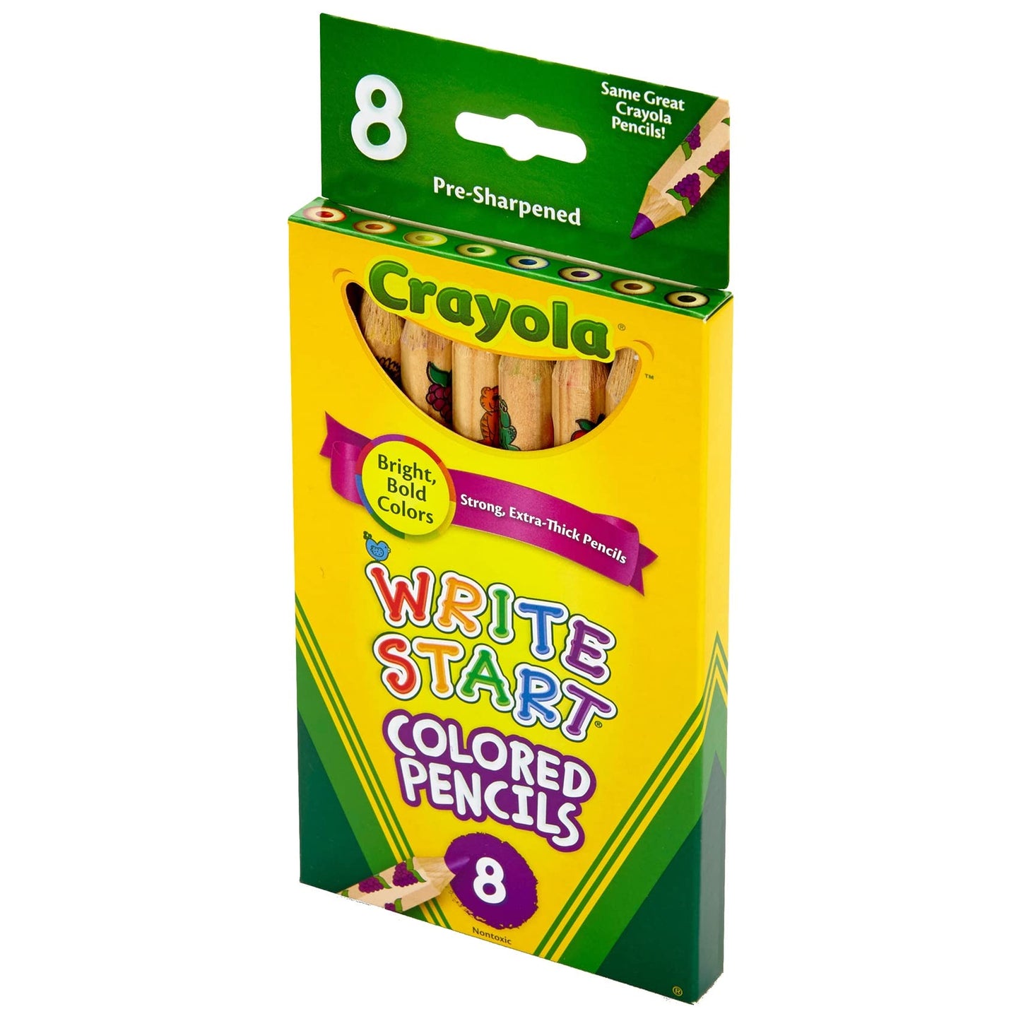 16 Pack CRAYOLA LLC FORMERLY BINNEY & SMITH CRAYOLA WRITE START 8 CT COLORED