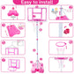 Kids Basketball Hoop With Stand, Adjustable Height 3.5Ft-6.2Ft Toddler Basketball Hoop, Basketball Goal Outdoor Indoor Toys For Girls Age 3 4 5 6 7 8 Years Old Gifts(Pink)