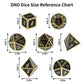 GU BEI TE Metal DND Dice Set,DND Dice 7-pcs Metal Polyhedral Dice Set with Gift Box for Dungeons and Dragons Role Playing Games(