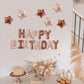 Canrevel Happy Birthday Banner 13Pcs 16 Inch Mylar Foil Letters With 6Pcs Star Balloons Birthday Party Decorations For Kids And