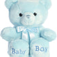 Aurora® Snuggly Comfy™ Bear Baby Stuffed Animal - Comforting Companion - Imaginative Play - Blue 18 Inches