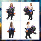 Searhmomo Inflatable Costume Cat For Kids Ride On Cat Blow Up Costumes,Funny Halloween Animal Costume For Girls Boys Cosplay Par