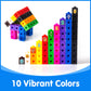 Odoorgames 100 Pcs Linking Cubes - Building Blocks For Kids, Connecting Cubes With 384 Stickers, Perfect Math Learning Tool & Ed