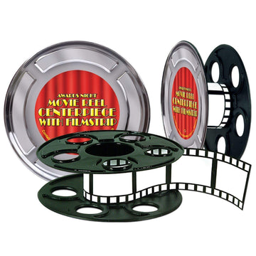 Movie Reel w/Filmstrip Centerpiece (15 filmstrip included) Party Accessory (1 count) (1/Pkg)