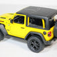 KiNSMART Jeep Wrangler Rubicon Die Cast Model Car 1:34 Scale 5 inch Yellow Hardtop KT5412DBYL