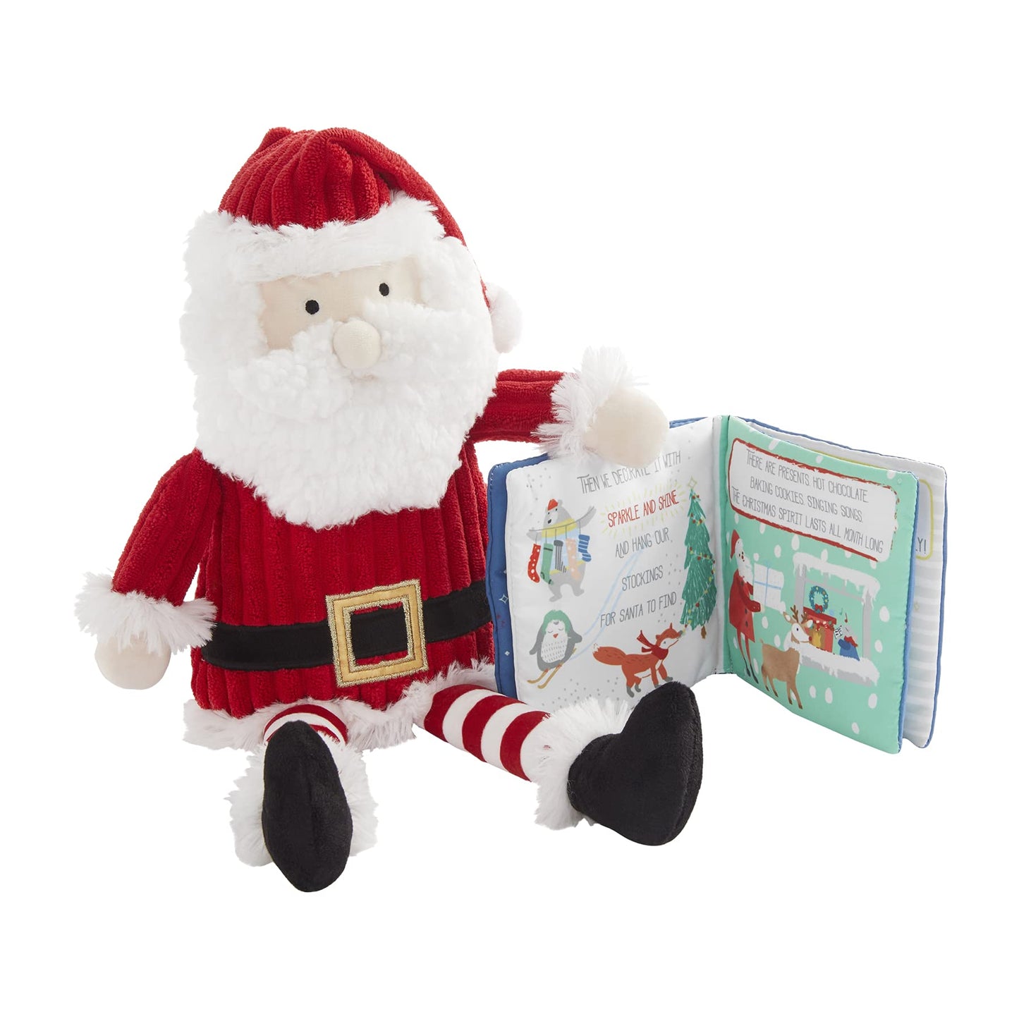 Mud Pie Children'S Christmas Santa Plush With Book