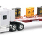 Newray International Lonestar Flatbed With Radioactive Waste Barrels 1/32 Scale Model Toy Truck