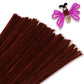 Giwrmu 100 Pieces Pipe Cleaners Chenille Stem, Brown Pipe Cleaners Craft, Fuzzy Sticks Craft Supplies, Colored Pipe Cleaner for 