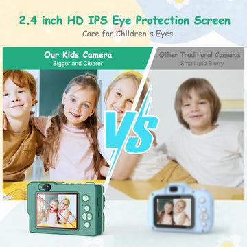 Waayu Kids Camera, 1080P Hd Digital Video Selfie Camera For Boys And Girls, Christmas Birthday Toy Gifts For 3 4 5 6 7 8 Years O