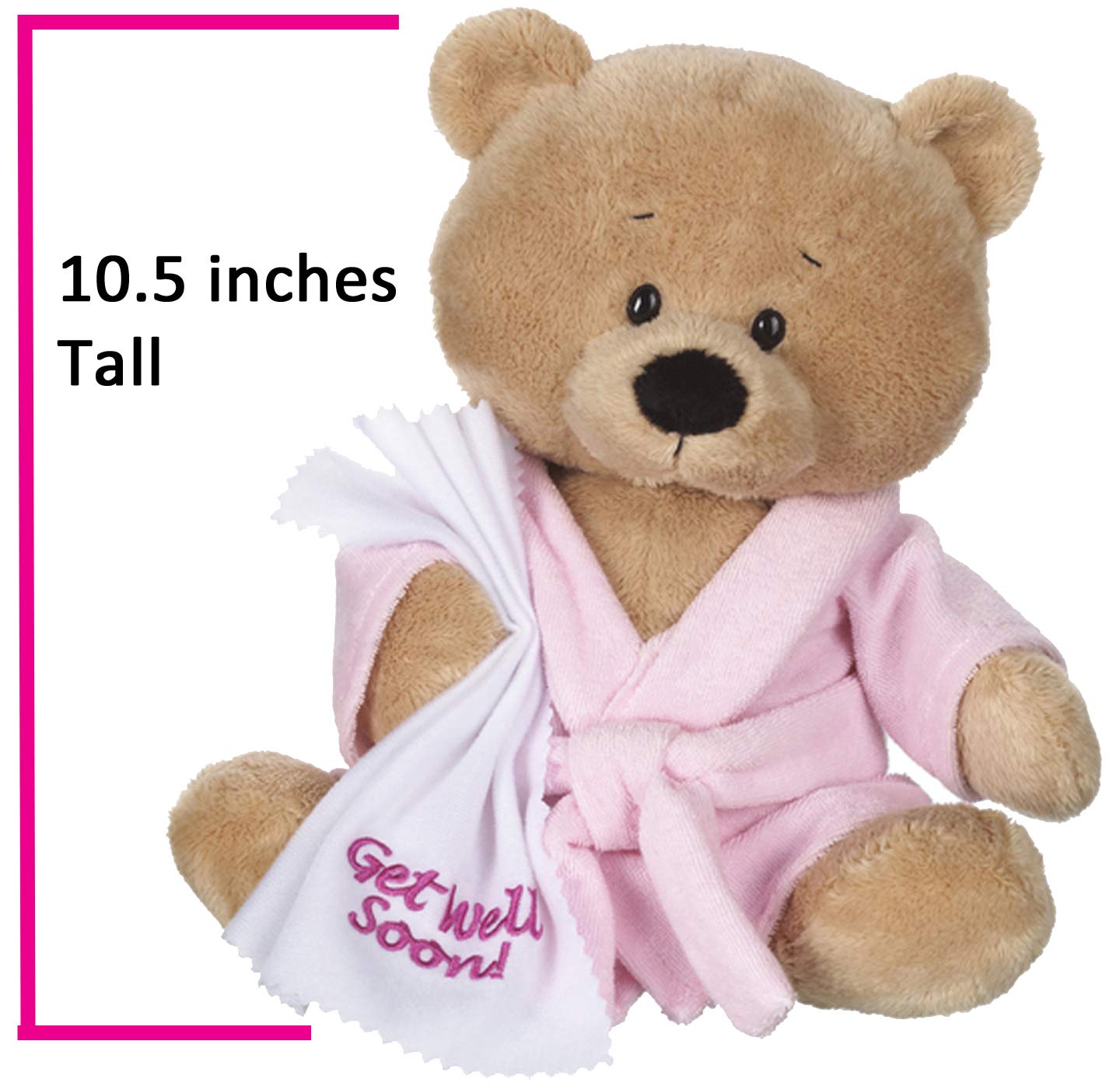 Ganz 10.5' Get Well Teddy With Pink Robe Plush