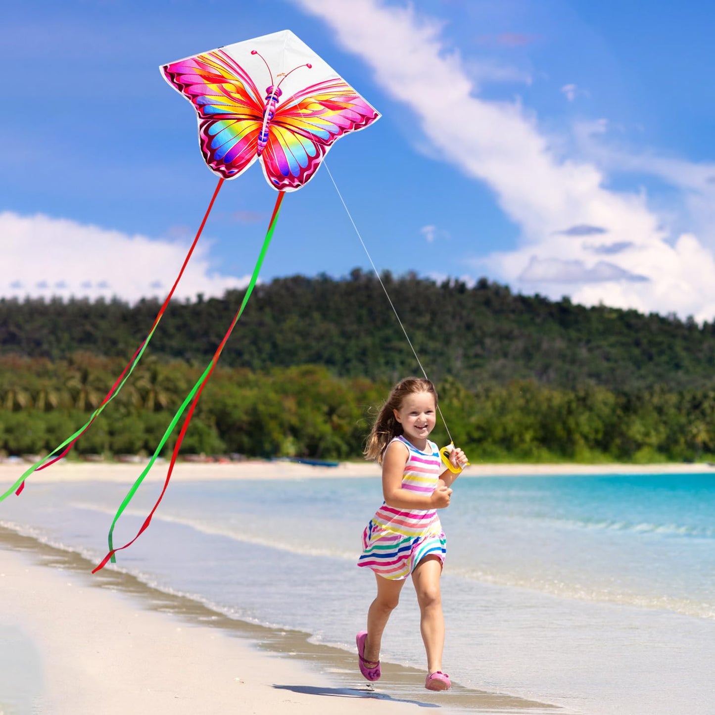 HENGDA KITE 2 Pack Butterfly Kite,for Kids and Adults,Easy to Fly,Excellent Fabric and Structure Design,The Pictures are Beautif