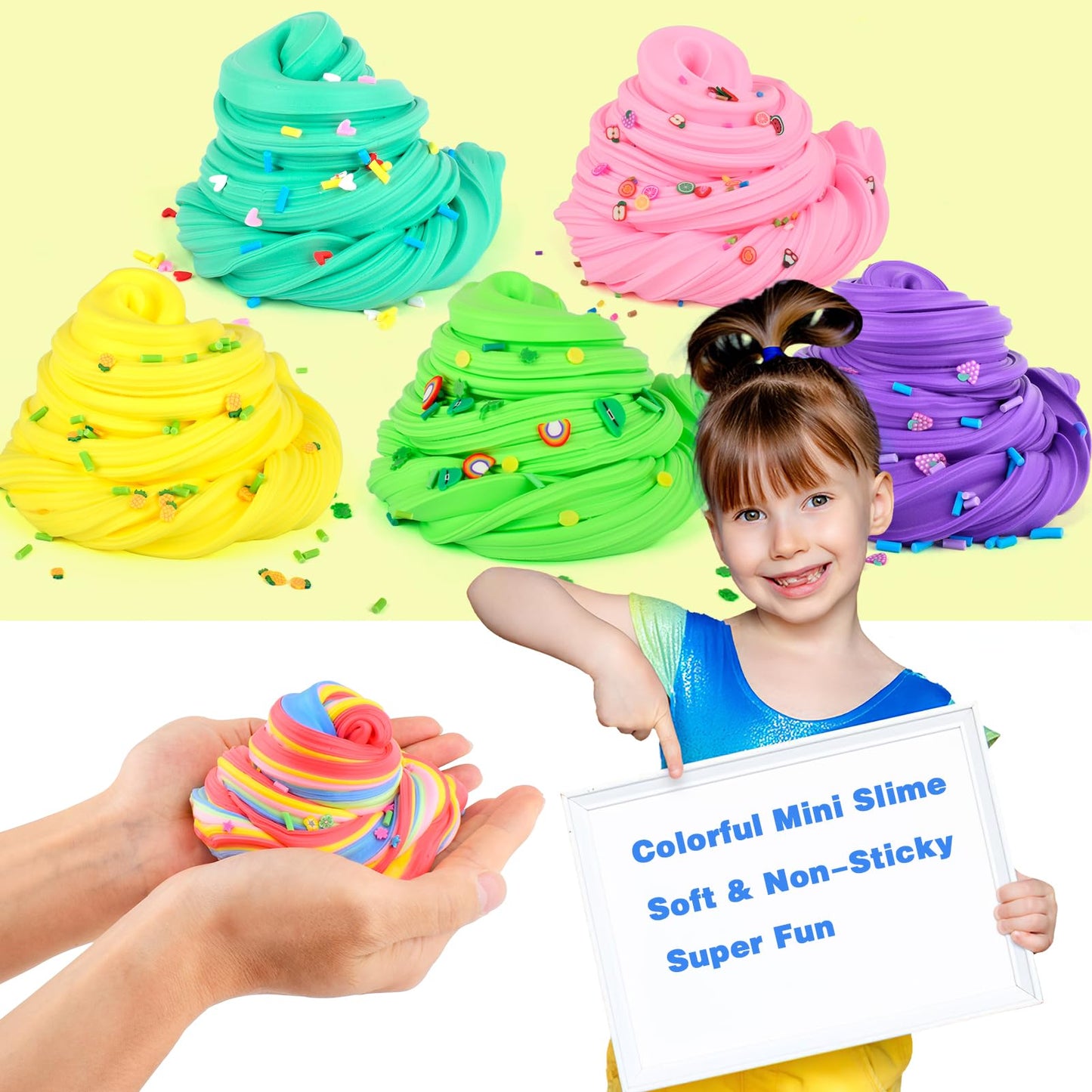 Butter Slime Kit 35 Pack, Mini Slimes Party Favors For Girls Boys, Soft And Non-Sticky, Goodie Bags Stuffers, Classroom Reward,