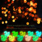Kuanfine 60 Pcs Tiny Duck Figures Glow in The Dark Mini Resin Duck Luminous Miniature Ducks Bead for Garden Landscape Aquarium D