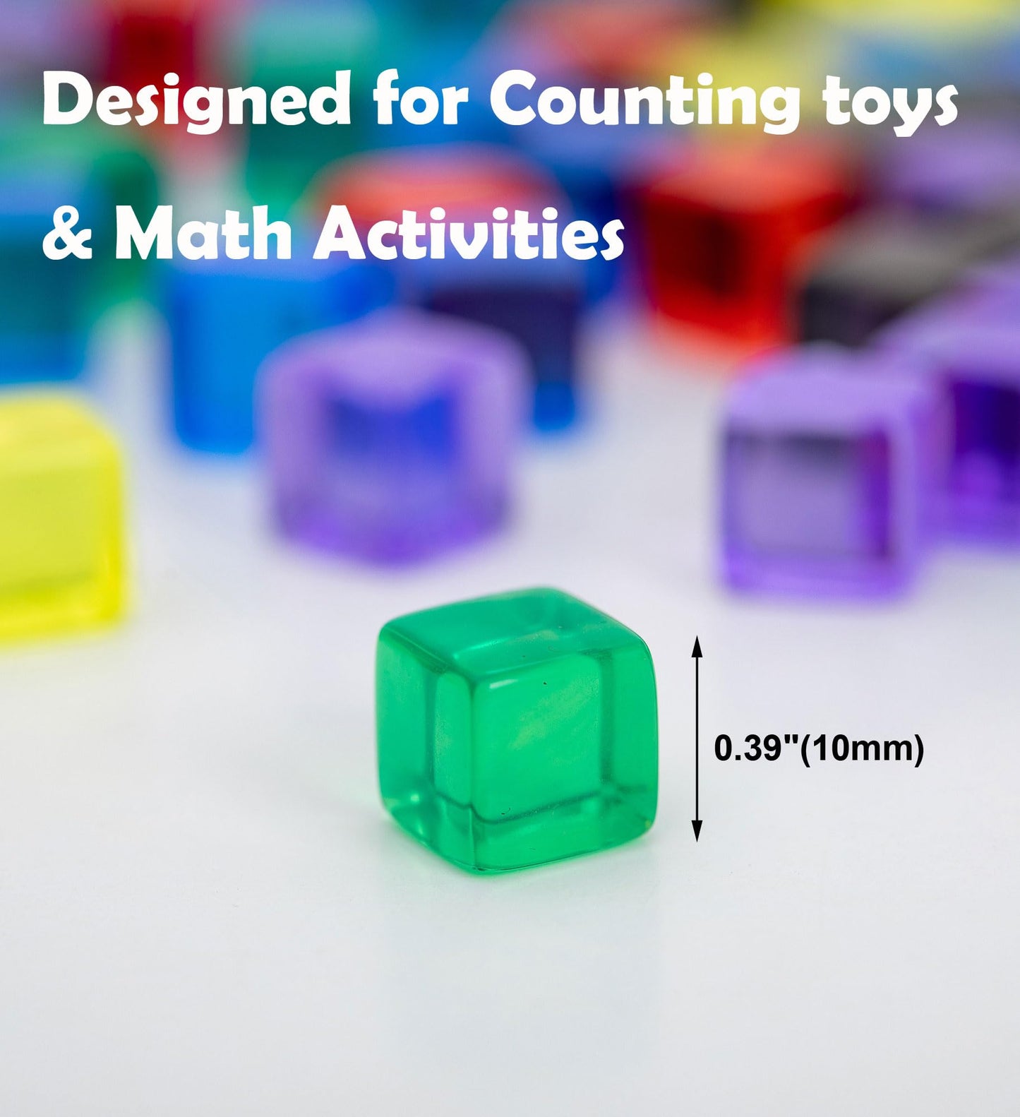 Aifans 240 Pieces Centimeter Cubes, Counting/Sorting Toy,Plastic Math Cubes,Early Development Activity Games With Portable Box(T