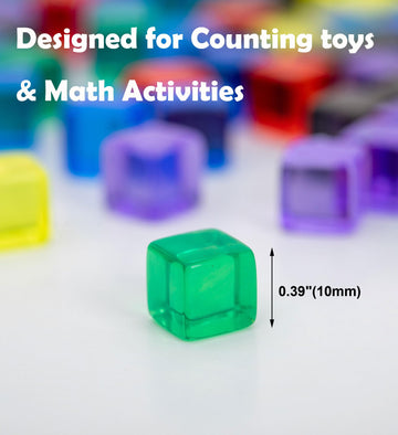 Aifans 240 Pieces Centimeter Cubes, Counting/Sorting Toy,Plastic Math Cubes,Early Development Activity Games With Portable Box(T