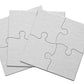 Inovart Lil' Ones 4 Piece Blank Puzzle  24 Puzzles Per Package, 4"x4", White