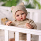 Babeside Reborn Baby Dolls, 17Inch Soft Cloth Body Realistic Baby Doll W/Painted Hair And Open Eye Reborn Toddler Doll For Girls