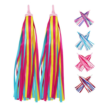 Platt Kid'S Bicycle Handlebar Streamers Colorful Ribbons Tassel For Girls Boys Bicycle Handlebar Scooter Handgrip (Yellow 1Pair)