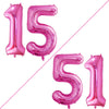 Goer Number 15 Balloons For 15Th Birthday Sweet 15 Party Decorations,42 Inch Jumbo Foil Helium 51 Balloons For 51St Birthday Party Decoration (Hot Pink)