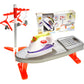 Powertrc Pretend Laundry Play Set Toy For Toddlers, Ironing Board Toy Set With Realistic Light & Sound Iron, Dryer, Hanger For K