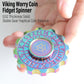 Freelove Viking Pirate Fidget Spinners For Adults, Heavy Metal Figette Spin, Premium Bearing, Silent Long Spinning, Small Gossip Desgin, Stainless Steel Rainbow