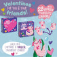 Peaceable Kingdom Valentines Cards for Kids Classroom, Set of 28 Valentines Day Gifts - Axolotl Friendship Charms