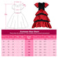 Relibeauty Girls Flamenco Costume Spanish Dancer Skirt Kids Halloween Fancy Dress With Red Flower, 6-7/130