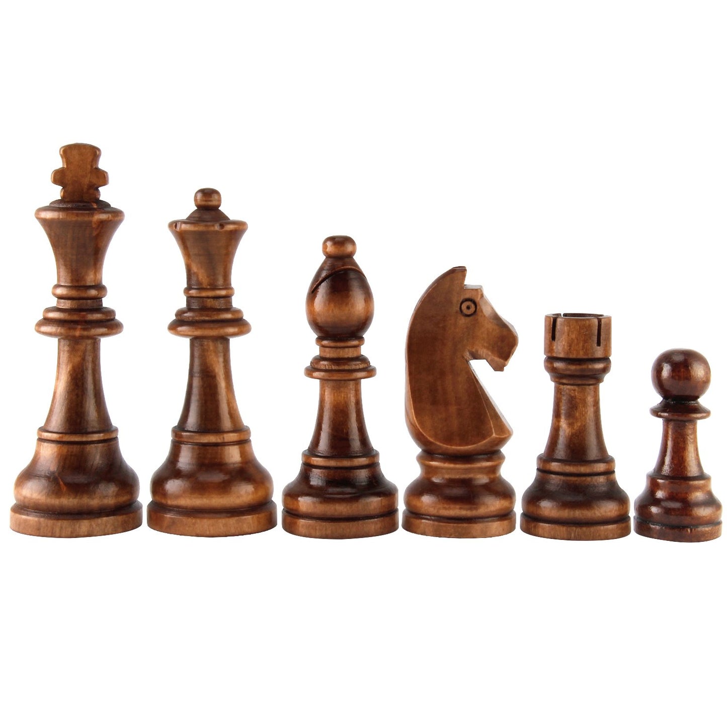 Amerous Chess Pawns Wooden Chessmen with 4.55 King Nature Wood Chess Pieces Hand Carved Figure Figurine  French Staunton Style