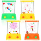 4 Pieces Handheld Water Game Arcade Water Ring Water Tables For Beach Toys Party Favor Fish Rings Fun Game For Different Ages Basketball Fun Gifts For Men Retro Pastime, Without Water (Classic Style)