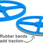 Large Plastic Project Wheels And Axles, For Mousetrap Car And Rubber Band Car Projects, 20 Wheels, 20 Rubber Bands, 10 Dowels